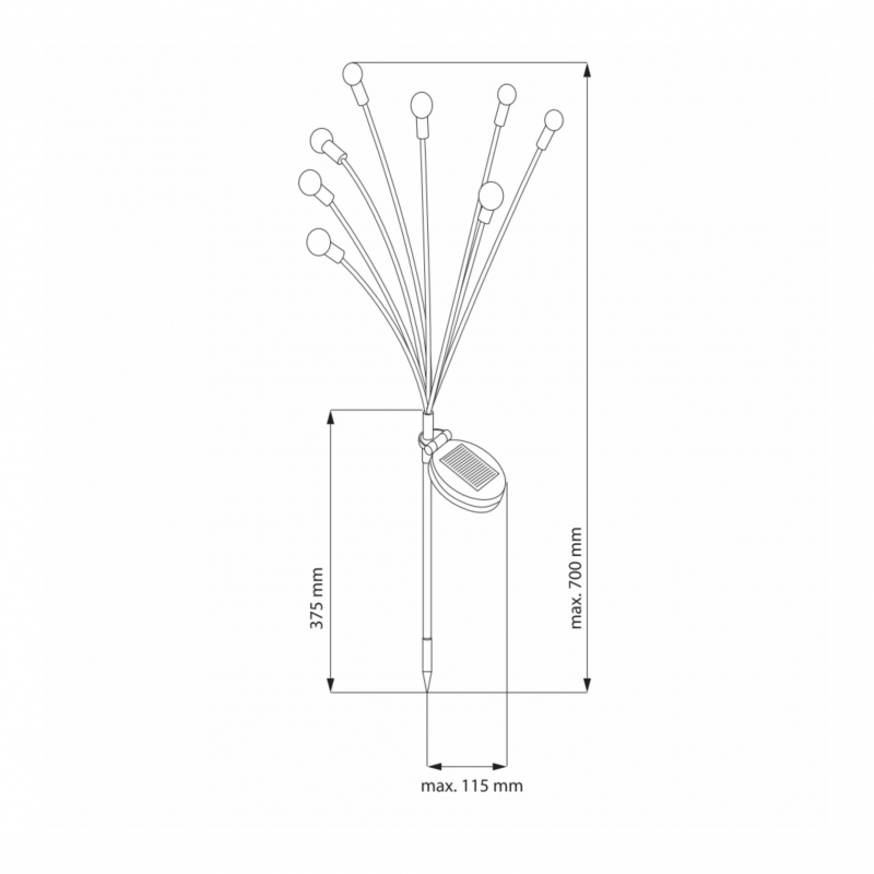 Lampa solarna FIORINI LED 325549