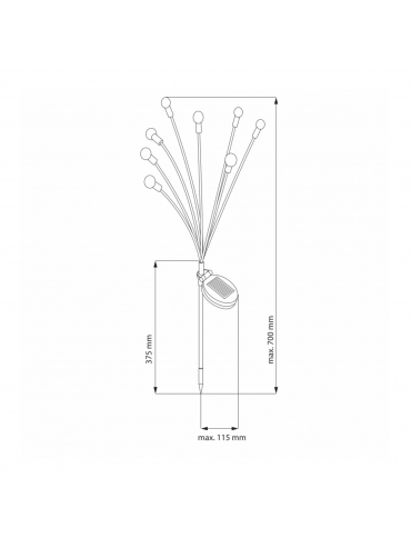 Lampa solarna FIORINI LED 325549