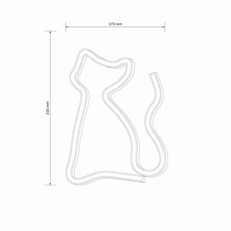 Kinkiet NEON KOT 327093