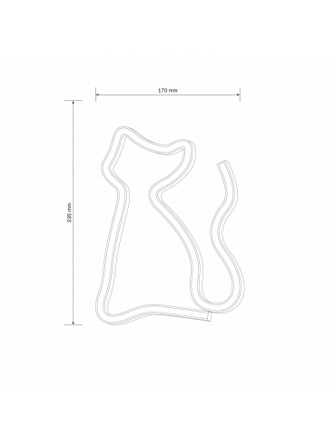 Kinkiet NEON KOT 327093