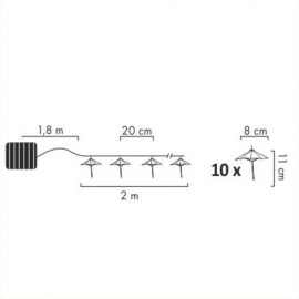 Girlanda solarna PARASOLKI 311559