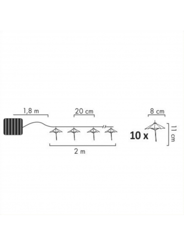 Girlanda solarna PARASOLKI 311559