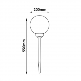 Lampa solarna KULA LED RGB 309303