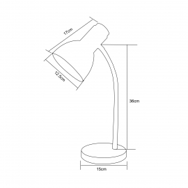 Lampa biurkowa SM-W02-WH