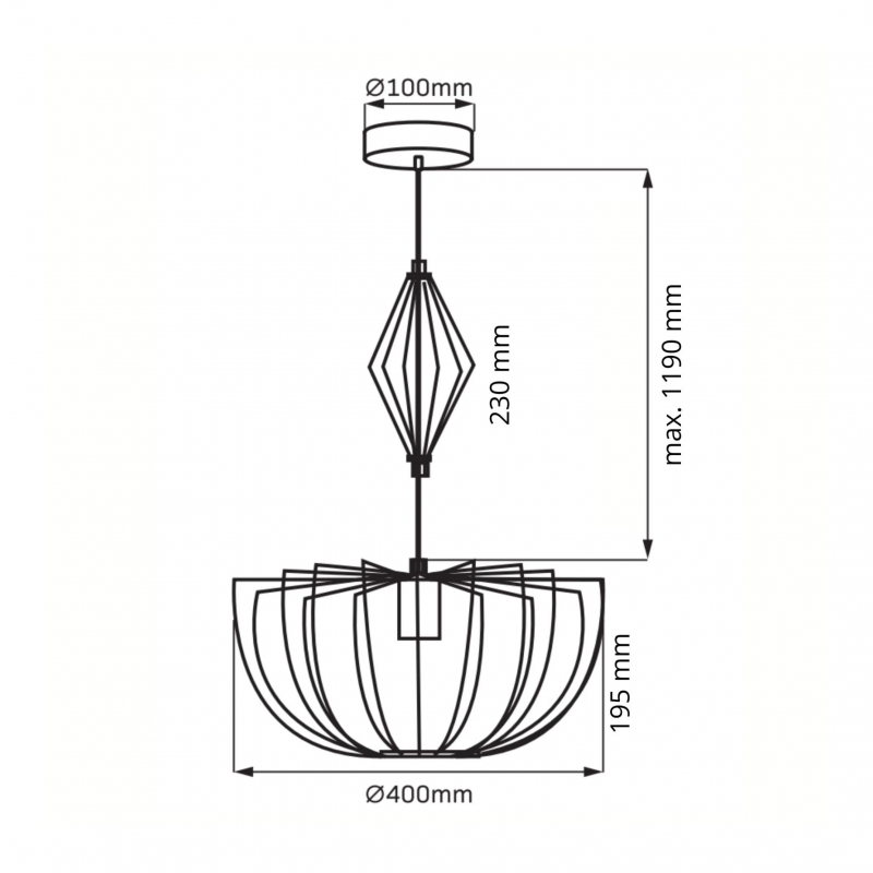 Lampa wisząca JASMINA 328380