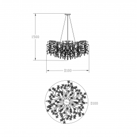 Lampa wisząca CINDY MD4115-13I-EGN