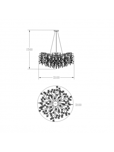 Lampa wisząca CINDY MD4115-13I-EGN