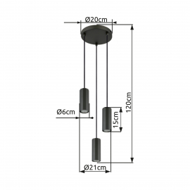 Lampa wisząca JAMES 57918-3H