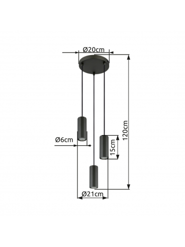 Lampa wisząca JAMES 57918-3H