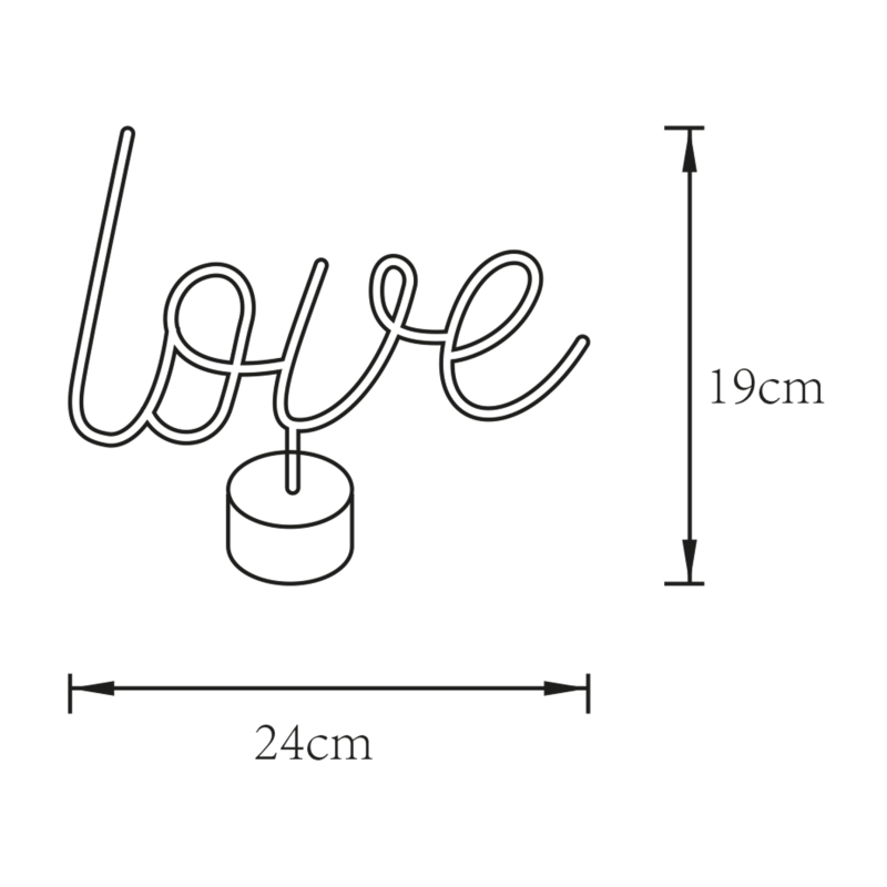 Lampa stołowa NEON LOVE FM-JNL11