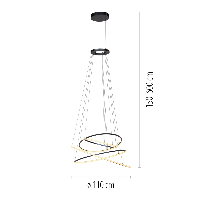Lampa wisząca PURE E-FLYING RINGS 2566-15