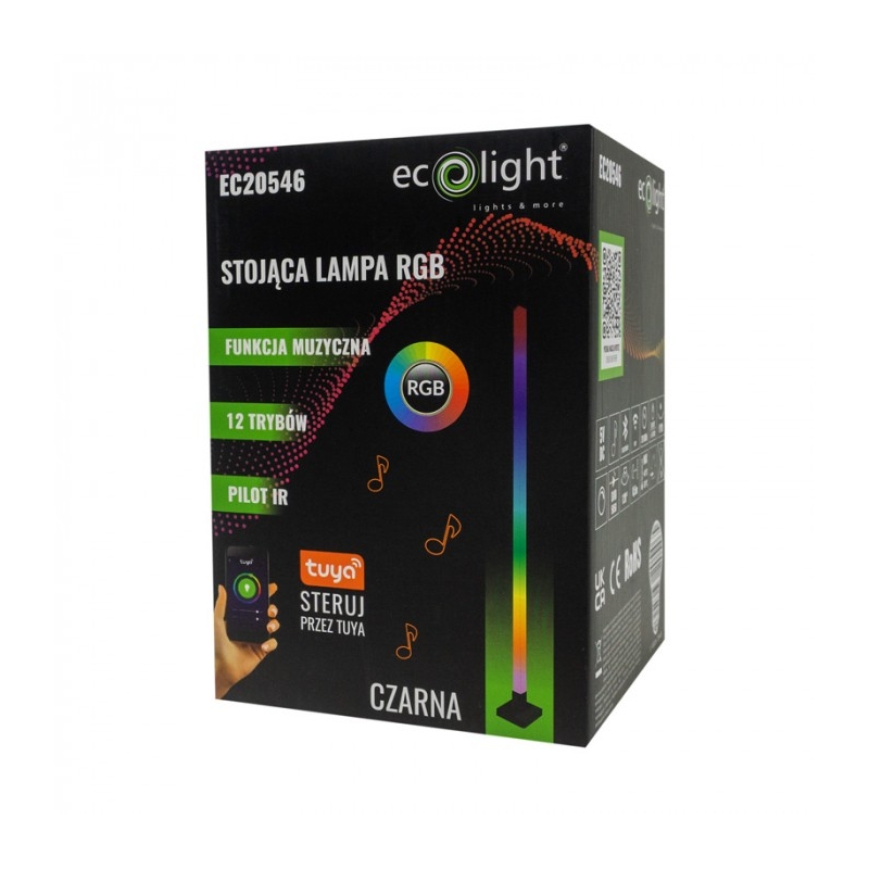 Lampa podłogowa TUYA RGB MUZYCZNA EC20546