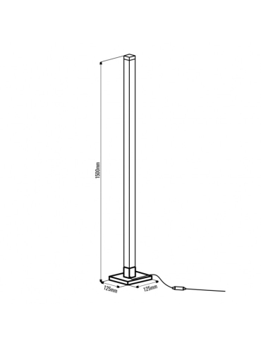 Lampa podłogowa TUYA RGB MUZYCZNA EC20546