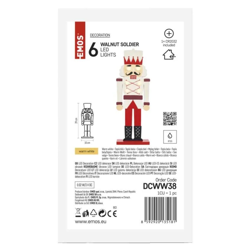 Drewniany żołnierz LED DCWW38