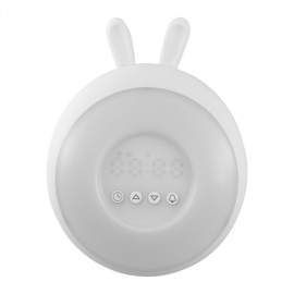 LAMPA STOŁOWA/BUDZIK BIAŁY KRÓLIK RGB MW20773