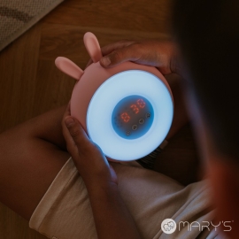 LAMPA STOŁOWA/BUDZIK BIAŁY KRÓLIK RGB MW20773