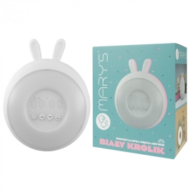 LAMPA STOŁOWA/BUDZIK BIAŁY KRÓLIK RGB MW20773
