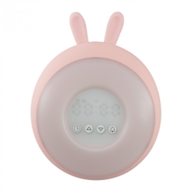 LAMPA STOŁOWA/BUDZIK RÓŻOWY KRÓLIK RGB MW20774
