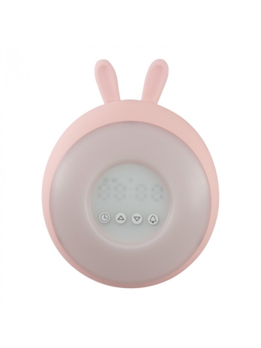 LAMPA STOŁOWA/BUDZIK RÓŻOWY KRÓLIK RGB MW20774