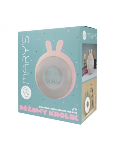 LAMPA STOŁOWA/BUDZIK RÓŻOWY KRÓLIK RGB MW20774