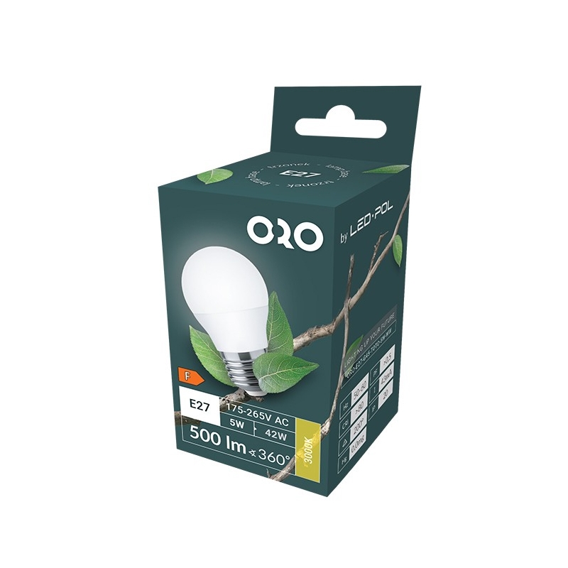 Żarówka ORO-E27-G45-TOTO-5W