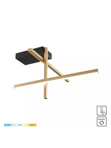 Lampa sufitowa EDGE 22008C3-BK/GD