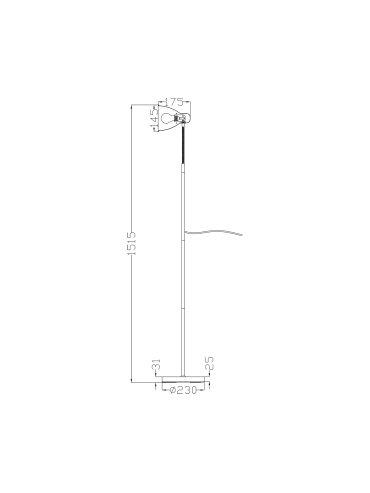 Lampa podłogowa BOSCA F4102-BK