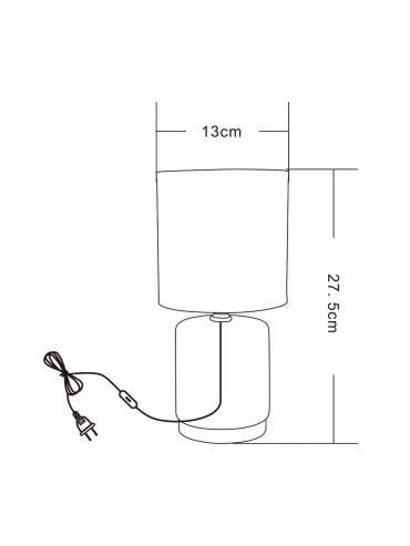 Lampa stołowa nocna biała 27,5 cm HS8720-WH