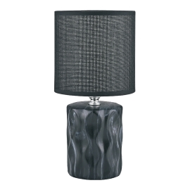 Lampa stołowa z abażurem czarna 27 cm HS8603-BL