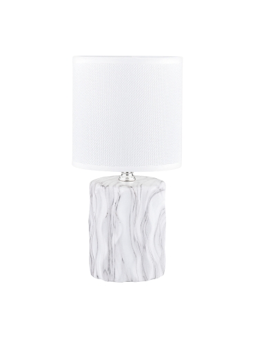 Lampa stołowa z abażurem biała 27 cm HS8603-WH