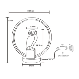 Lampa stołowa SOWA EX04F332U-1
