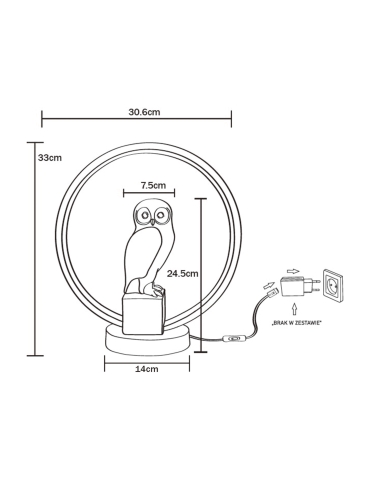 Lampa stołowa SOWA EX04F332U-1