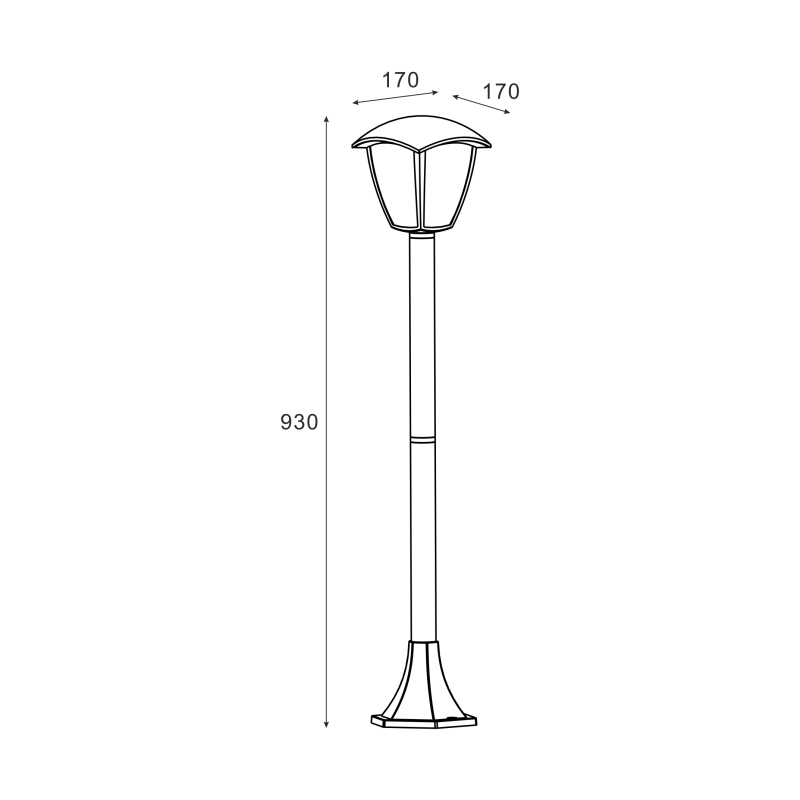 Słupek oświetleniowy LANTERN 17040-PS