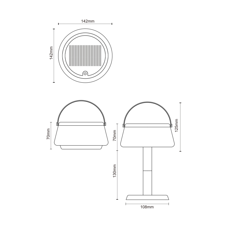 Lampa solarna AURE DT36111
