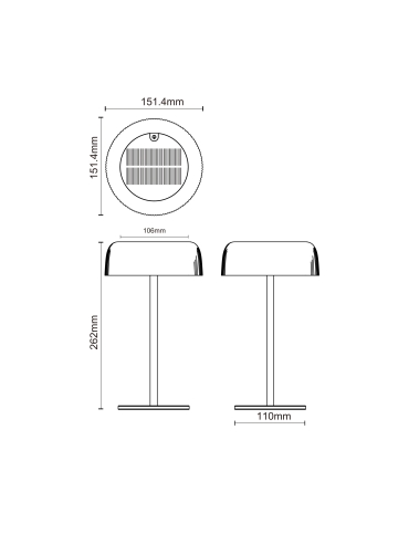Lampa solarna BLUET DT33111