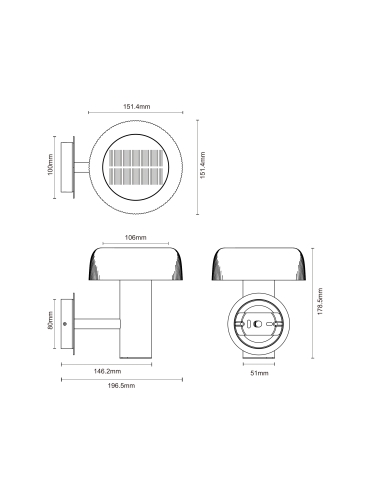 Kinkiet solarny BLUET WT33111