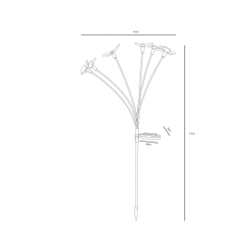Lampa solarna MOTYLE LED VK018G-2