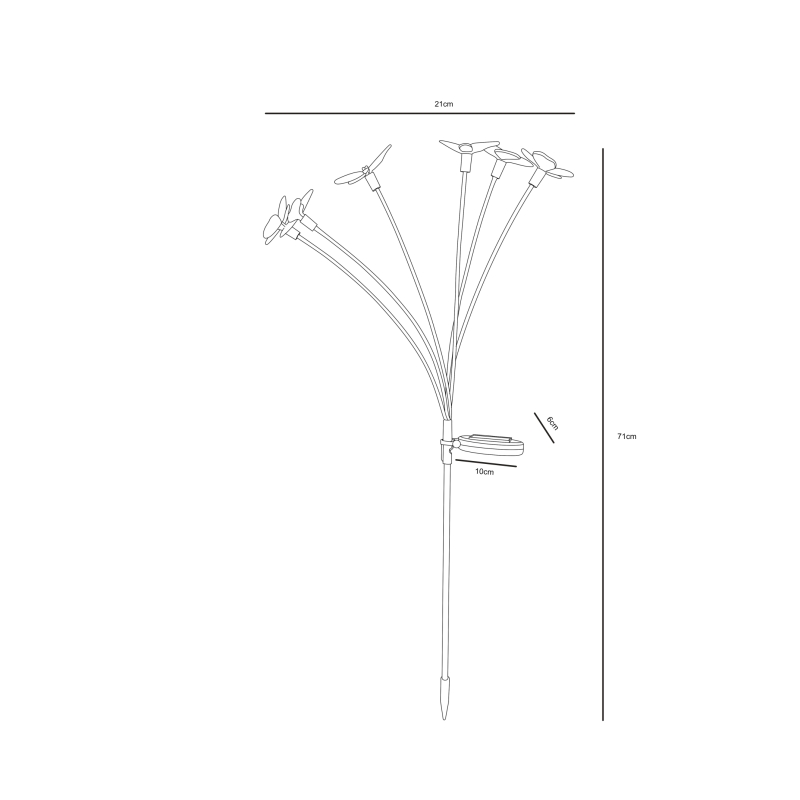 Lampa solarna MOTYLE LED VK018G-2