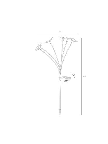 Lampa solarna MOTYLE LED VK018G-2
