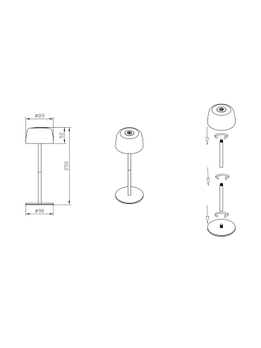Lampa stołowa POCO ETLED-658-BK
