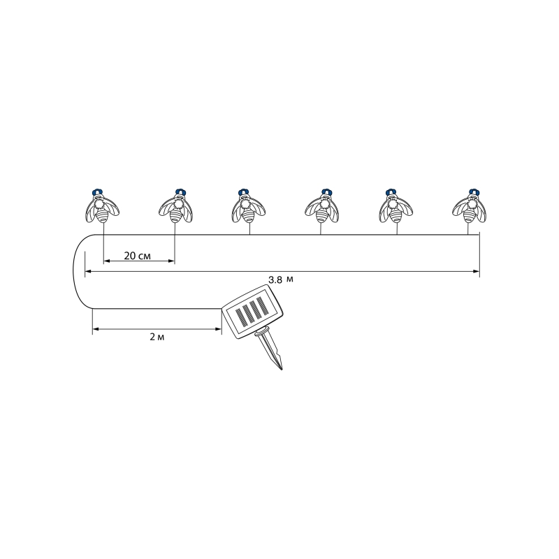Girlanda solarna PSZCZOŁY SW-1009