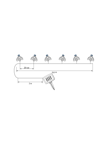 Girlanda solarna PSZCZOŁY SW-1009