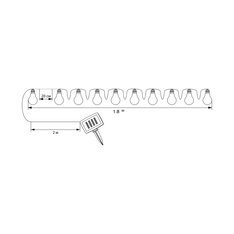 Girlanda solarna SW-1007A