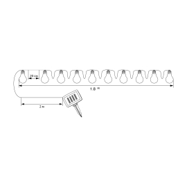 Girlanda solarna SW-1004C