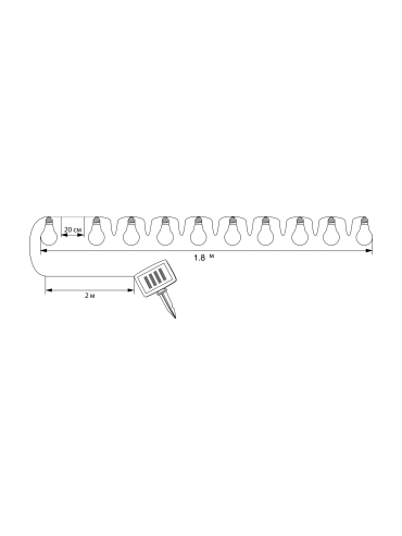 Girlanda solarna SW-1004C