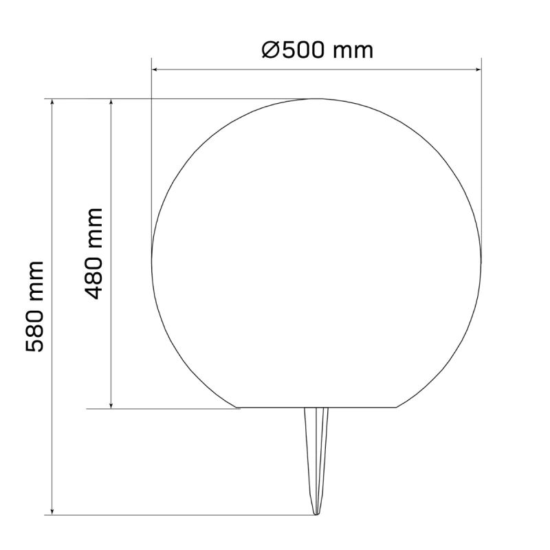 Lampa solarna KULA RGB+3000K + PILOT 50cm 330567