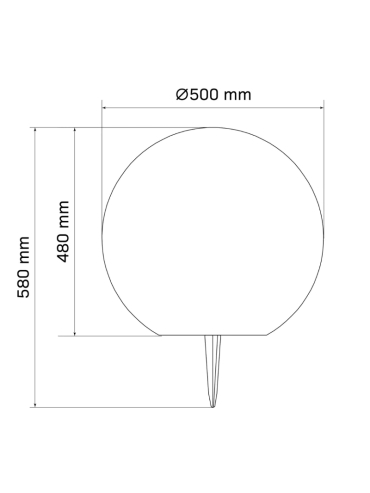 Lampa solarna KULA RGB+3000K + PILOT 50cm 330567