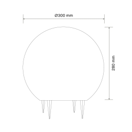 Lampa ogrodowa KULA ARGENTO 30cm 330383