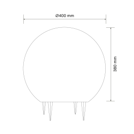 Lampa ogrodowa KULA ARGENTO 40cm 330390