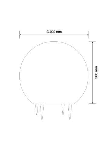 Lampa ogrodowa KULA ARGENTO 40cm 330390